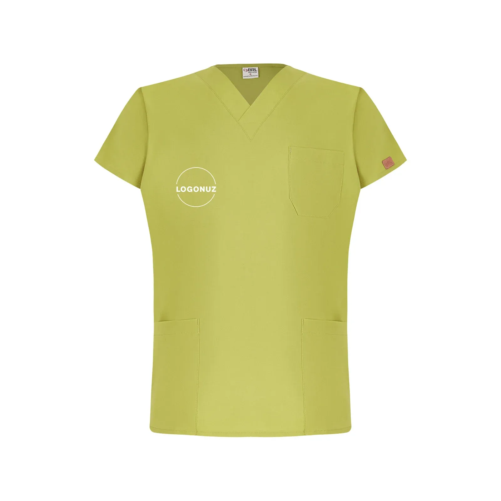 Fistik-Yesili-Unisex-Likrali-Doktor-Ve-Hemsire-Cerrahi-Forma-Takim-Ust-1-3 Fıstık Yeşili Unisex Likralı Doktor Ve Hemşire Cerrahi Forma Takım - Görsel 1