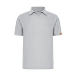 Gri Erkek Gizli Fermuarlı Gömlek Yaka Doktor ve Hemşire Cerrahi Forma Üst - Görsel 2