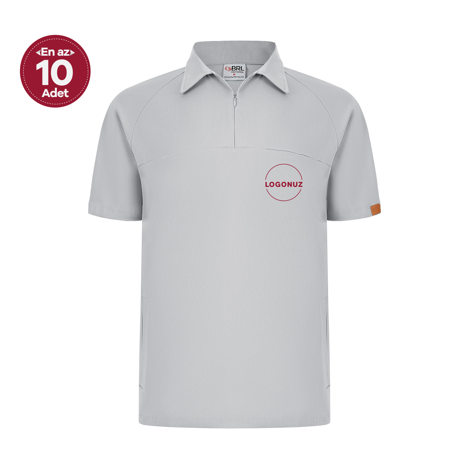 Gri Erkek Gizli Fermuarlı Gömlek Yaka Doktor ve Hemşire Cerrahi Forması Üst 1 Gri Erkek Gizli Fermuarlı Gömlek Yaka Doktor ve Hemşire Cerrahi Forma Üst - Görsel 1