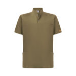 Haki Erkek Çıt Çıtlı Likralı Doktor ve Hemşire Cerrahi Forması Üst - Görsel 2