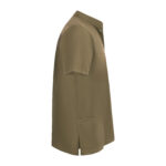 Haki Erkek Çıt Çıtlı Likralı Doktor ve Hemşire Cerrahi Forması Üst - Görsel 5