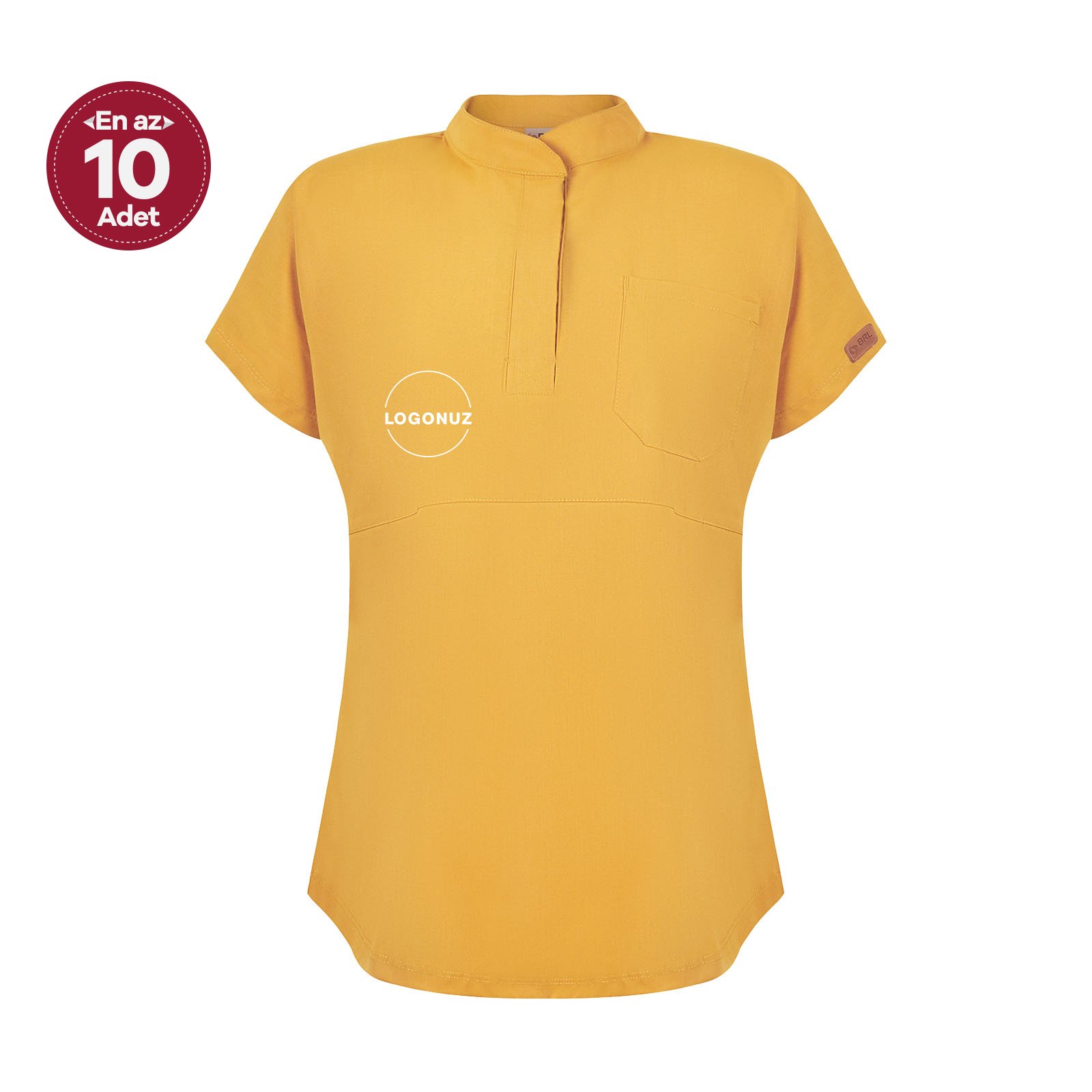 Hardal Kadın Çıt Çıtlı Likralı Hakim Yaka Doktor ve Hemşire Cerrahi Forma Üst 1 Hardal Kadın Çıt Çıtlı Likralı Hakim Yaka Doktor ve Hemşire Cerrahi Forma Üst - Görsel 1