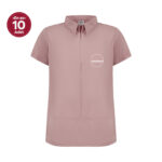 Koyu Pudra Kadın Gizli Fermuar Yan Cepli  Polo Yaka Doktor Ve Hemşire Cerrahi Forma Üst