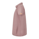 Koyu Pudra Kadın Gizli Fermuar Yan Cepli  Polo Yaka Doktor Ve Hemşire Cerrahi Forma Üst - Görsel 3