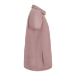 Koyu Pudra Kadın Gizli Fermuar Yan Cepli  Polo Yaka Doktor Ve Hemşire Cerrahi Forma Üst - Görsel 5