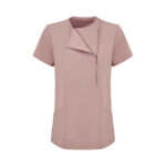 Koyu Pudra Kadın Özel Yaka Gizli Fermuarlı Doktor Ve Hemşire Cerrahi Forması Üst - Görsel 2