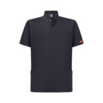 Lacivert Erkek Çıt Çıtlı Likralı Hakim Yaka Doktor ve Hemşire Cerrahi Forma Üst - Görsel 2