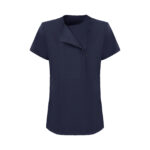 Lacivert Kadın Özel Yaka Gizli Fermuarlı Doktor Ve Hemşire Cerrahi Forması Üst - Görsel 2