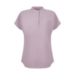 Lila Kadın  Çıt Çıtlı Likralı Hakim Yaka Doktor ve Hemşire Cerrahi Forma Üst - Görsel 2