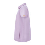 Lila Kadın Gizli Fermuar Yan Cepli  Polo Yaka Doktor ve Hemşire Cerrahi Forma Üst - Görsel 3