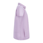 Lila Kadın Gizli Fermuar Yan Cepli  Polo Yaka Doktor ve Hemşire Cerrahi Forma Üst - Görsel 5