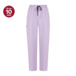 Lila Kadın Özel Cep Ve Dikişli Likralı Cerrahi Pantolon