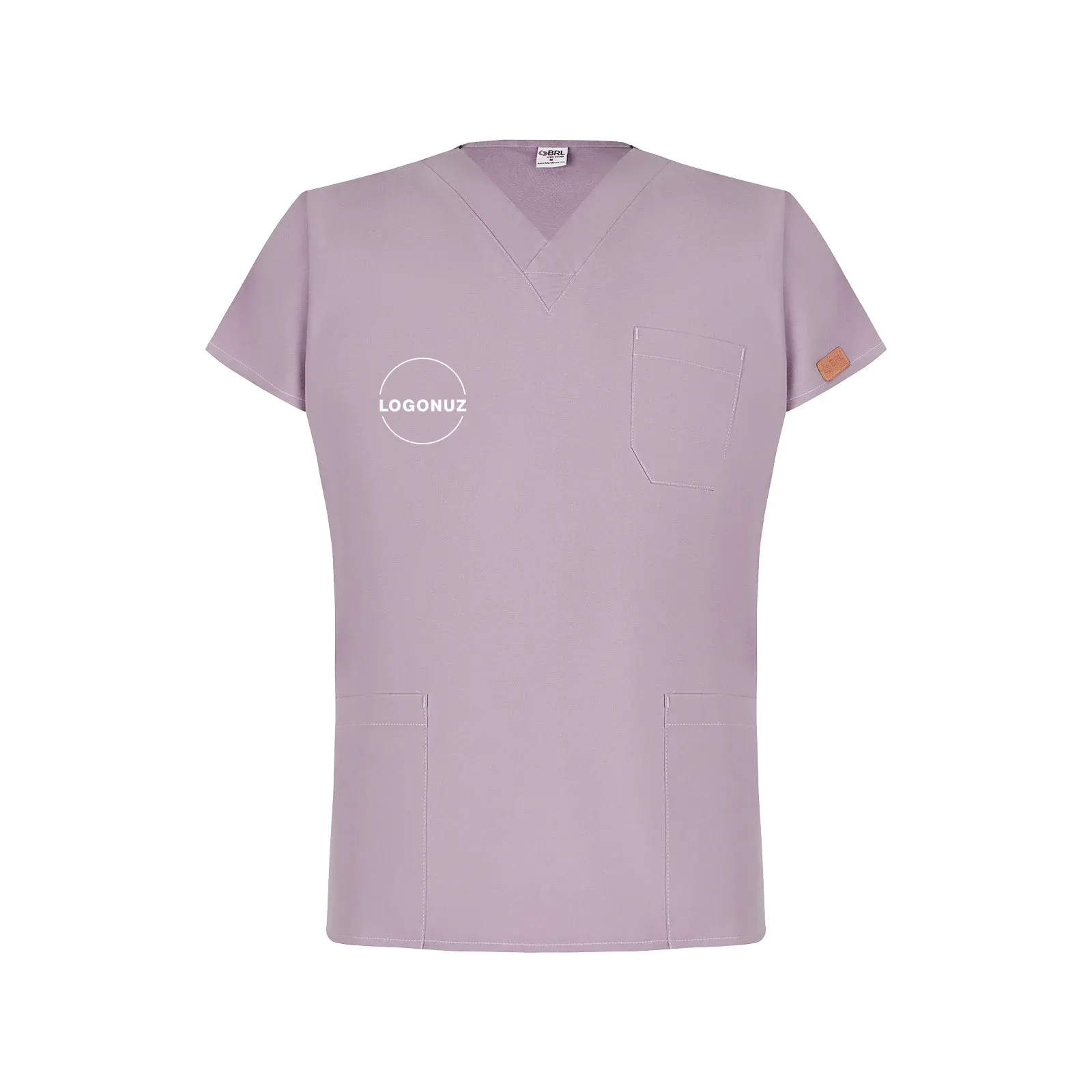 Lila-Unisex-Likrali-Doktor-Ve-Hemsire-Cerrahi-Forma-Takim-Ust-1-4 Lila Unisex Likralı Doktor Ve Hemşire Cerrahi Forma Takım - Görsel 1