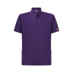 Mor Erkek Çıt Çıtlı Likralı Doktor ve Hemşire Cerrahi Forması Üst - Görsel 2