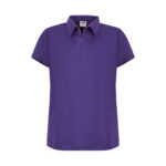 Mor Kadın Gizli Fermuar Yan Cepli Polo Yaka Doktor Ve Hemşire Üstü - Görsel 2