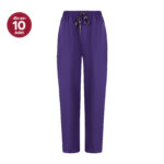 Mor Kadın Özel Cep Ve Dikişli Likralı Cerrahi Pantolon