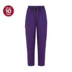 Mor Unisex Kargo Cepli  Likralı Cerrahi Pantolon