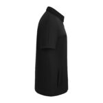 Siyah Erkek Gizli Fermuarlı Gömlek Yaka Doktor Ve Hemşire Cerrahi Forması Üst - Görsel 5