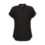 Siyah Kadın Çıt Çıtlı Likralı Hakim Yaka Doktor Ve Hemşire Cerrahi Forma Üst - Görsel 2