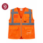 Turuncu Fileli Mühendis Yeleği