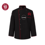 Siyah Lüks Aşcı Ceketi