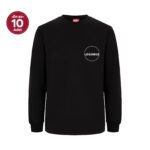 Siyah Bisiklet Yaka Sweatshirt