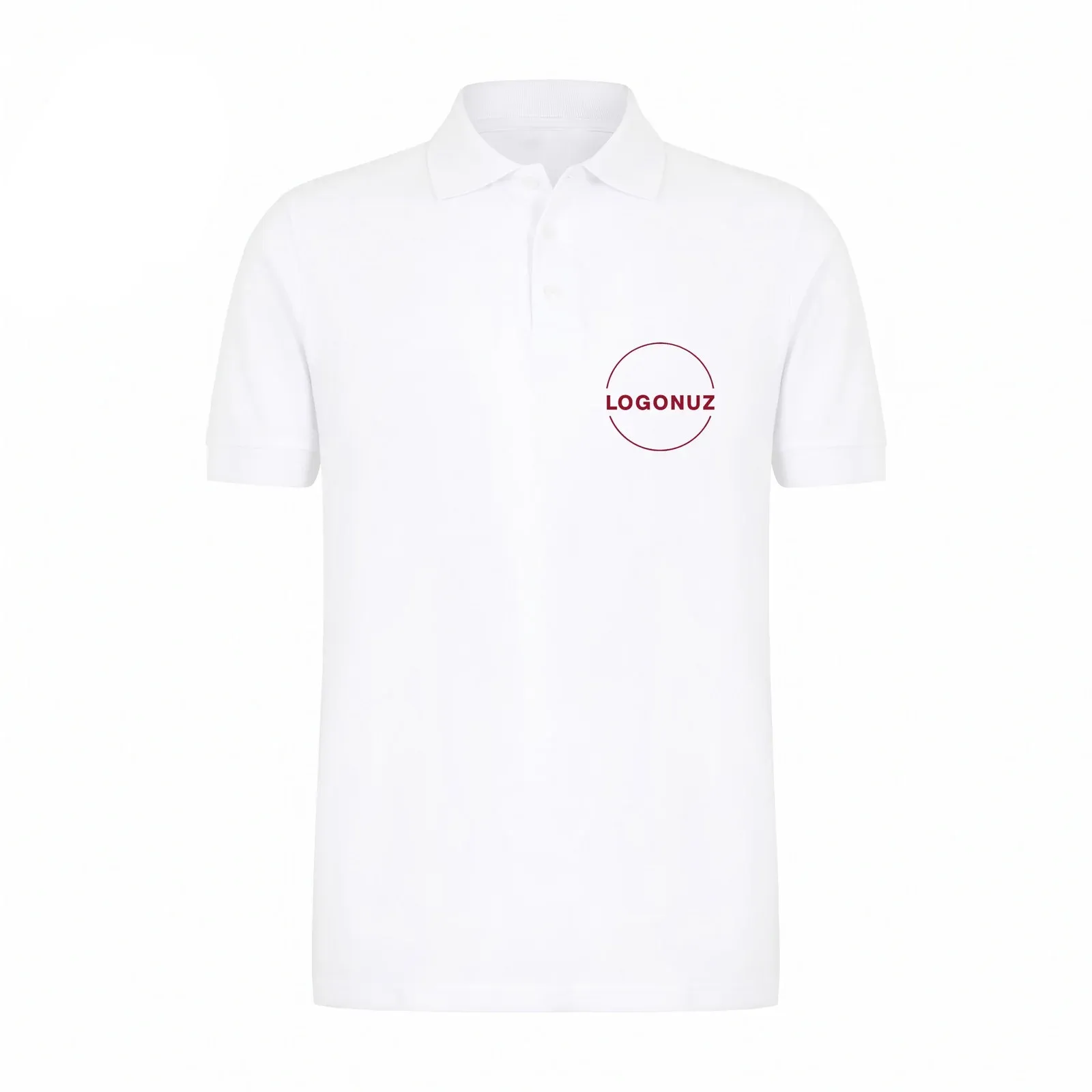 Beyaz-Polo-Yaka-Tisort-1-1 Beyaz Polo Yaka Tişört - Görsel 1