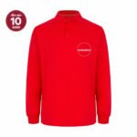 Kırmızı Polo Yaka Sweatshirt