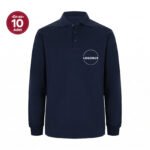 Lacivert Polo Yaka Sweatshirt