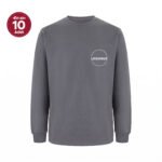 Gri Bisiklet Yaka Sweatshirt