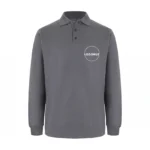 Gri Polo Yaka Sweatshirt