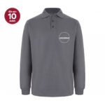 Gri Polo Yaka Sweatshirt