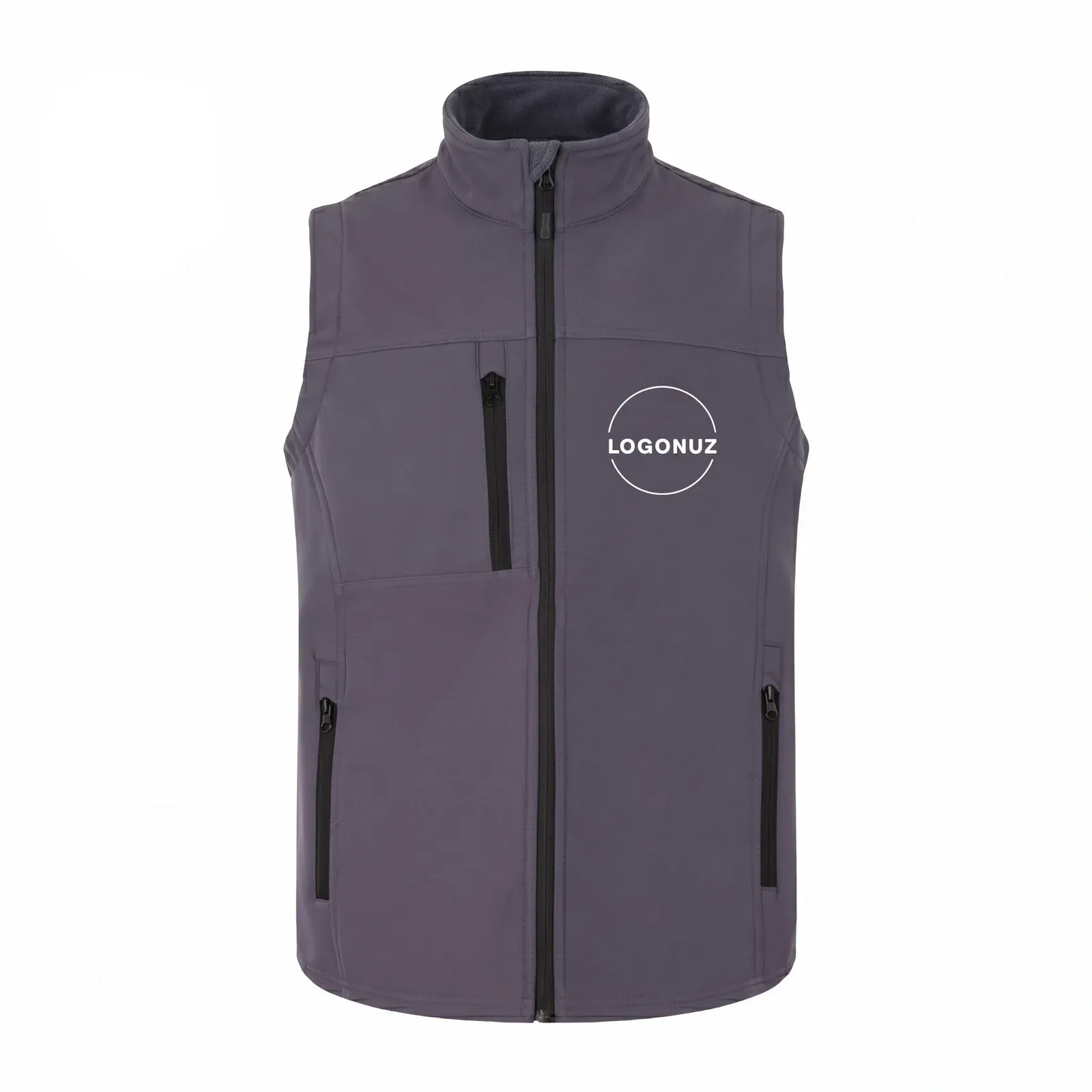 Gri-Softshell-Yelek-1-1 Gri Softshell Yelek - Görsel 1