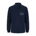Lacivert Polo Yaka Sweatshirt