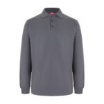 Gri Polo Yaka Sweatshirt - Görsel 2