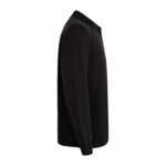 Siyah Polo Yaka Sweatshirt - Görsel 3