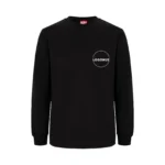 Siyah Bisiklet Yaka Sweatshirt