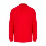 Kırmızı Polo Yaka Sweatshirt - Görsel 2
