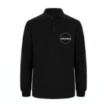 Siyah Polo Yaka Sweatshirt
