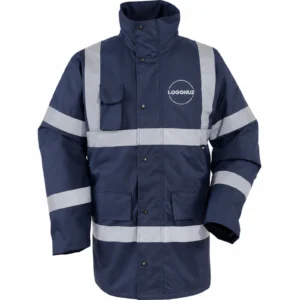 Lacivert Reflektif Kapitoneli Oxford Parka
