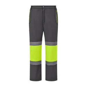 Sarı-Gri Reflektif Diz Takviyeli Softshell Pantolon