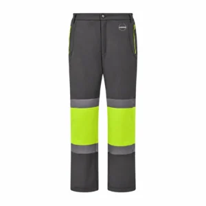 Sarı-Gri Reflektif Diz Takviyeli Softshell Pantolon