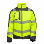 Sarı-Gri Reflektif Alüminyum Kaplı Termal Softshell Mont