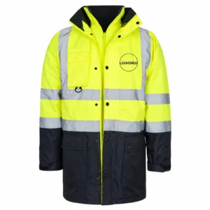 Sarı-Lacivert 5’i 1 Arada Reflektif Oxford Parka