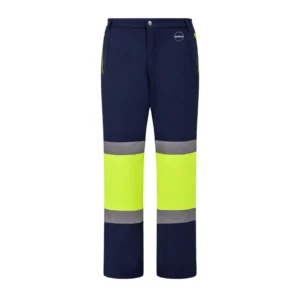 Sarı-Lacivert Reflektif Diz Takviyeli Softshell Pantolon