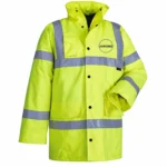 Sarı Reflektif Kapitoneli Oxford Parka