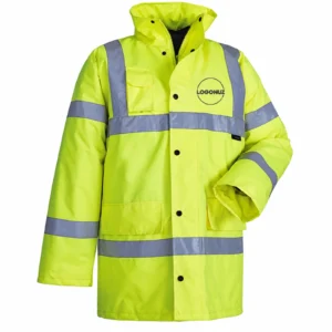 Sarı Reflektif Kapitoneli Oxford Parka