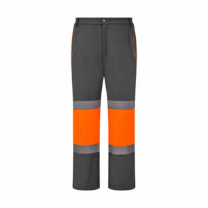 Turuncu-Gri Reflektif Diz Takviyeli Softshell Pantolon