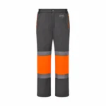 Turuncu-Gri Reflektif Diz Takviyeli Softshell Pantolon