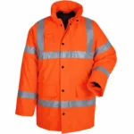 Turuncu İçi Kapitoneli Reflektif Oxford Parka